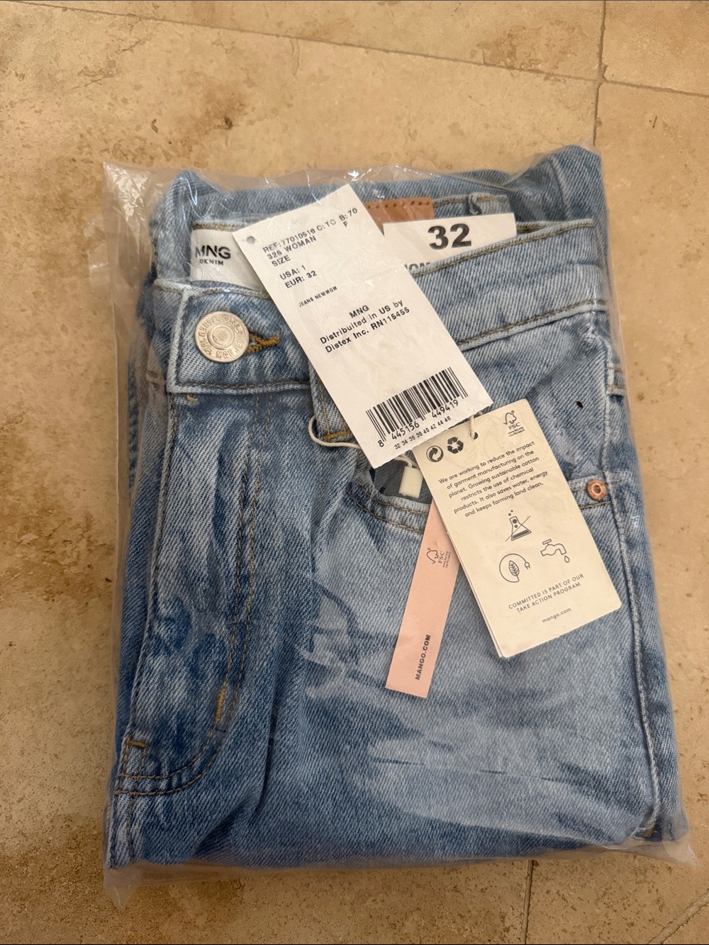 Mango Light Blue High-Rise Women’s Jeans